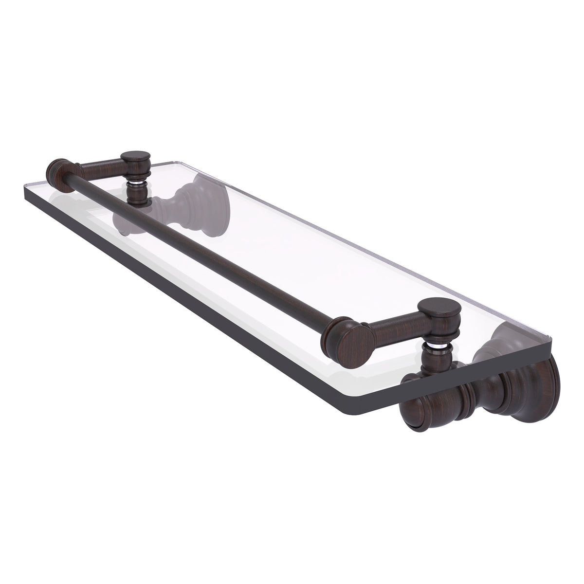 Carolina Collection Glass Shelf with Gallery Rail