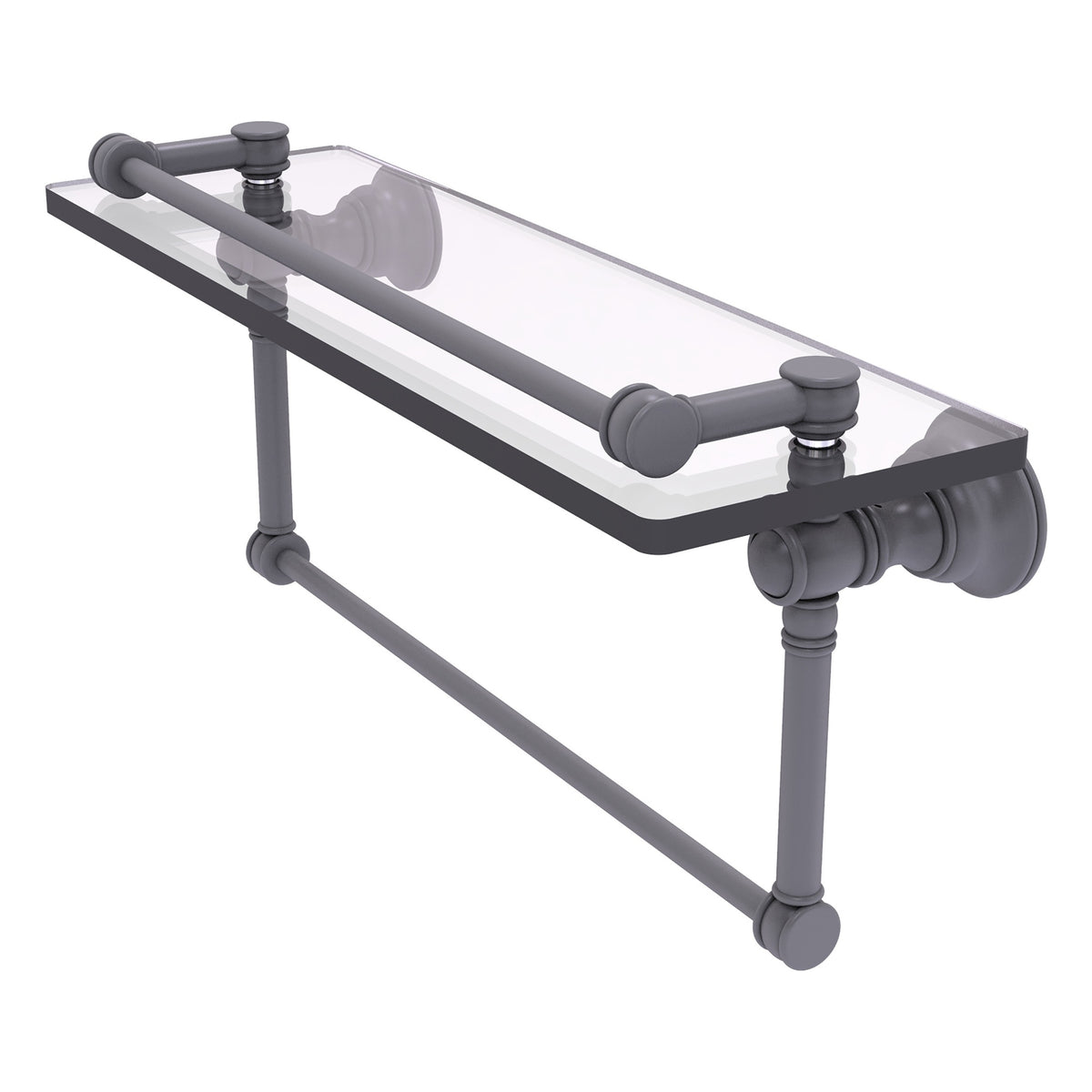 Carolina Collection Gallery Glass Shelf with Towel Bar