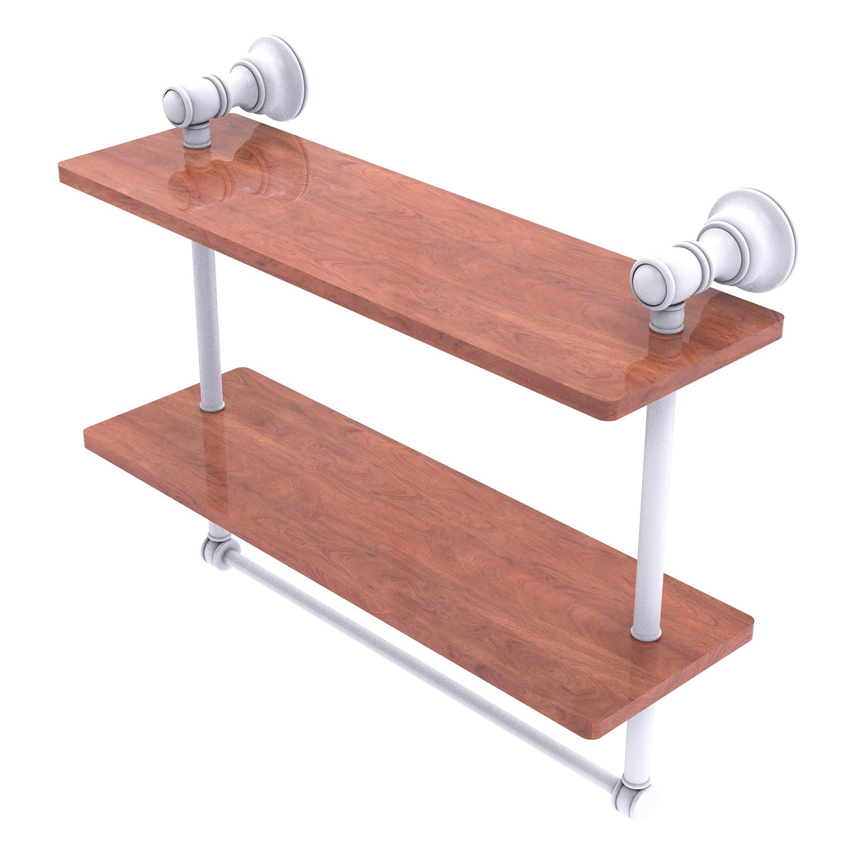 Carolina Collection Double Wood Shelf with Towel Bar