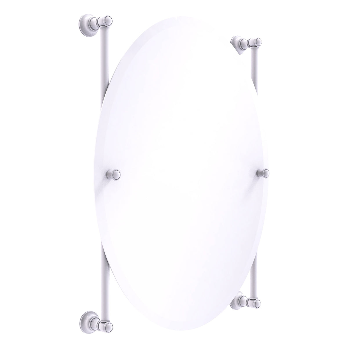 Carolina Collection Oval Frameless Rail Mounted Mirror