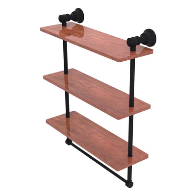 Carolina Collection Triple Wood Shelf with Towel Bar