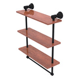 Carolina Collection Triple Wood Shelf with Towel Bar