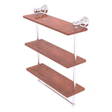 Carolina Collection Triple Wood Shelf with Towel Bar