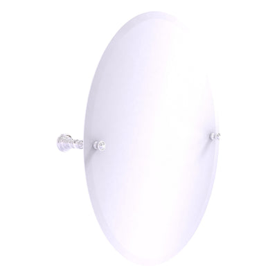 Carolina Collection Frameless Oval Tilt Mirror with Beveled Edge