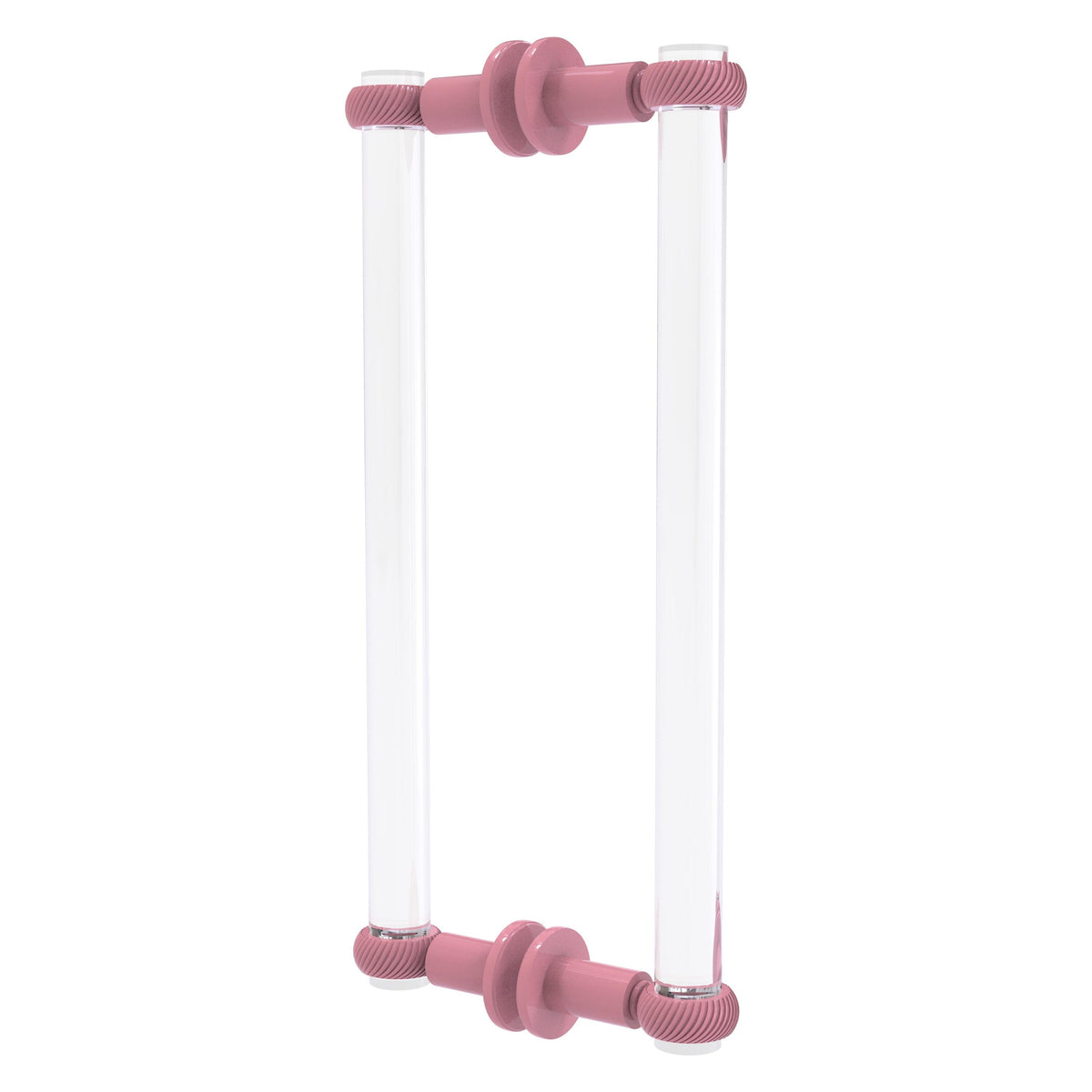 Clearview Collection Back to Back Shower Door Pull with Twisted Accents