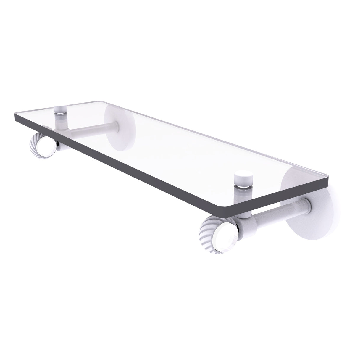 Clearview Collection Glass Shelf with Twisted Accents