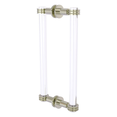 Clearview Collection Back to Back Shower Door Pull with Dotted Accents