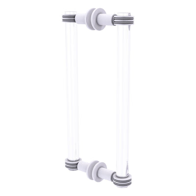 Clearview Collection Back to Back Shower Door Pull with Dotted Accents