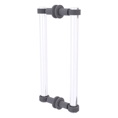 Clearview Collection Back to Back Shower Door Pull with Grooved Accents