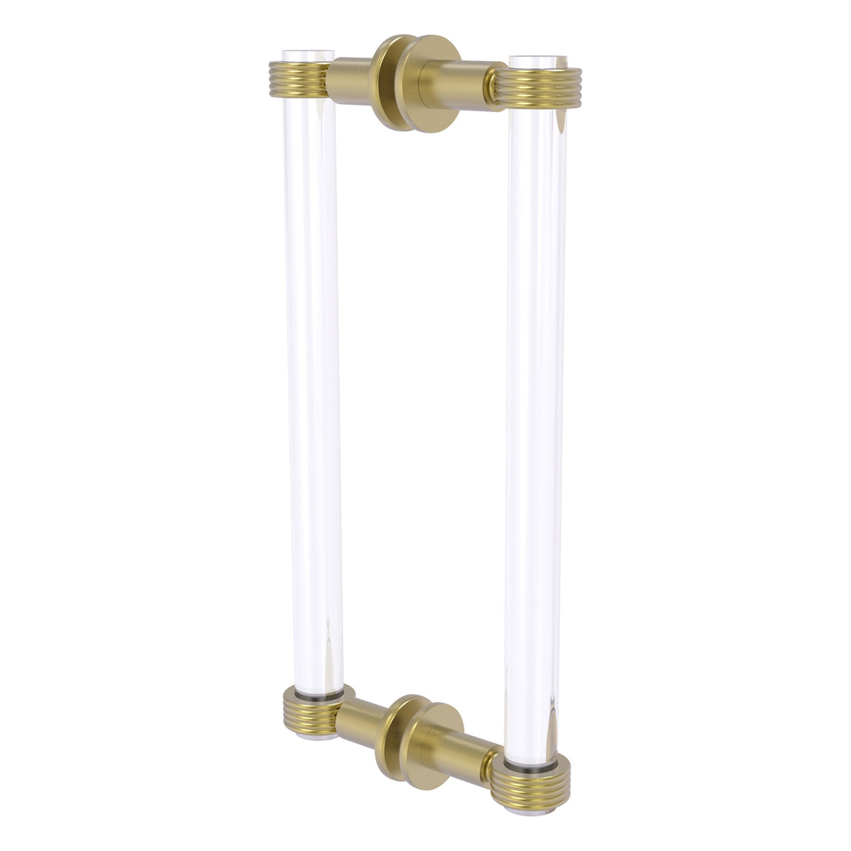Clearview Collection Back to Back Shower Door Pull with Grooved Accents