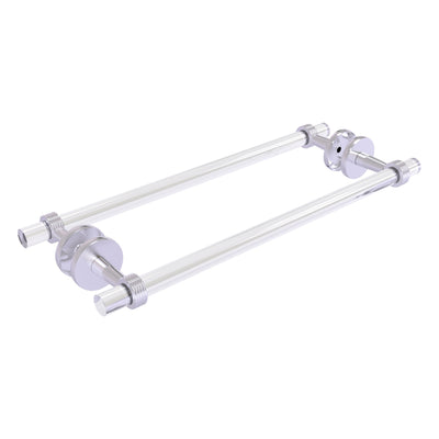 Clearview Collection Back to Back Shower Door Towel Bar with Grooved Accents