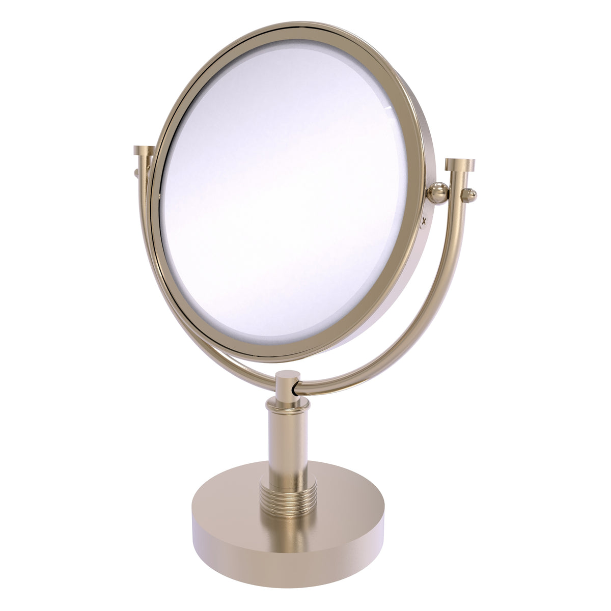 8 Inch Vanity Top Make-Up Mirror with Grooved Accents