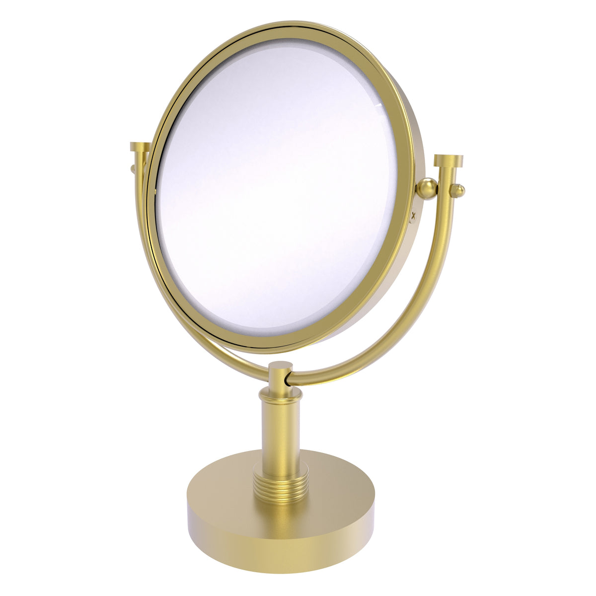8 Inch Vanity Top Make-Up Mirror with Grooved Accents