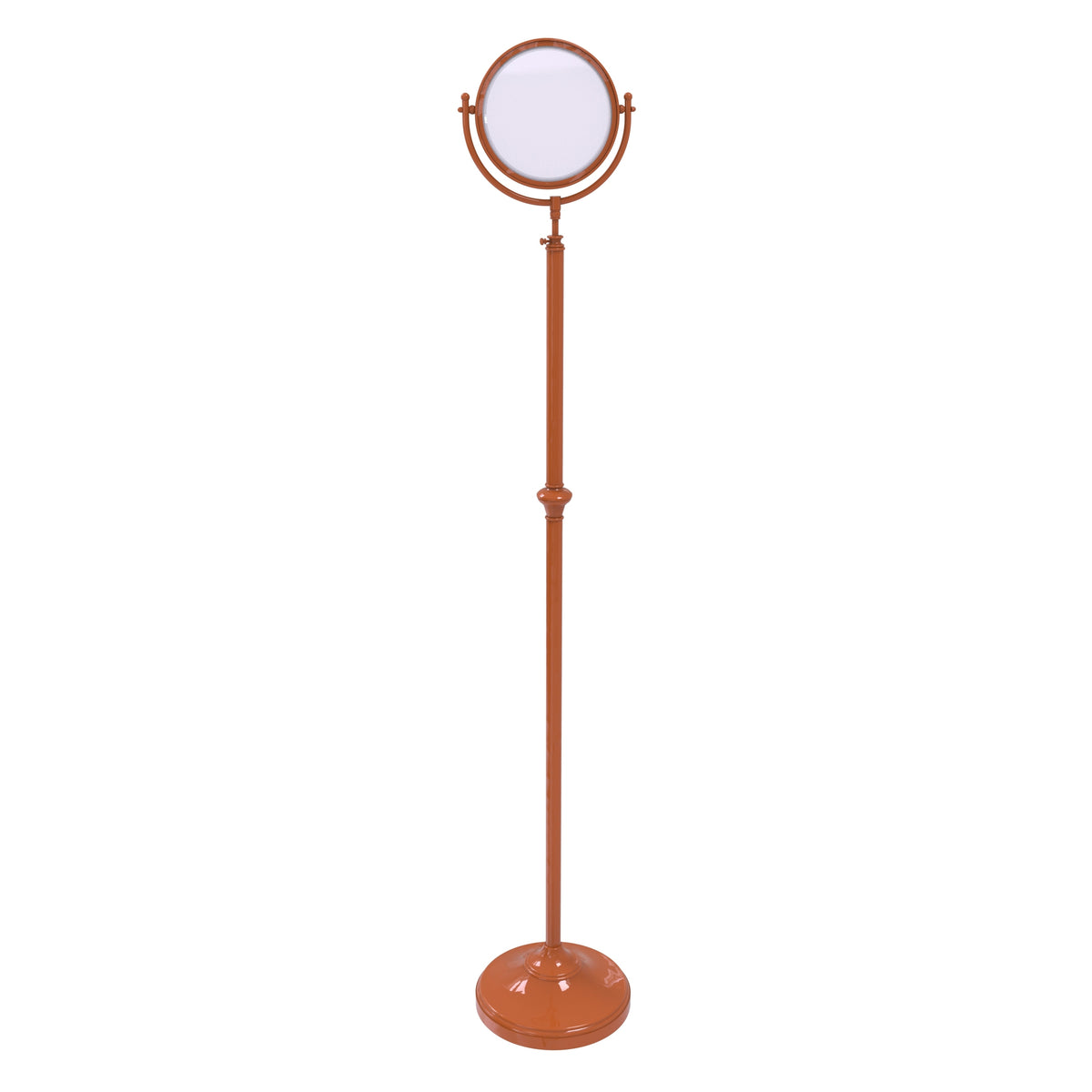 Adjustable Height Freestanding Make-Up Mirror 8 Inch Diameter