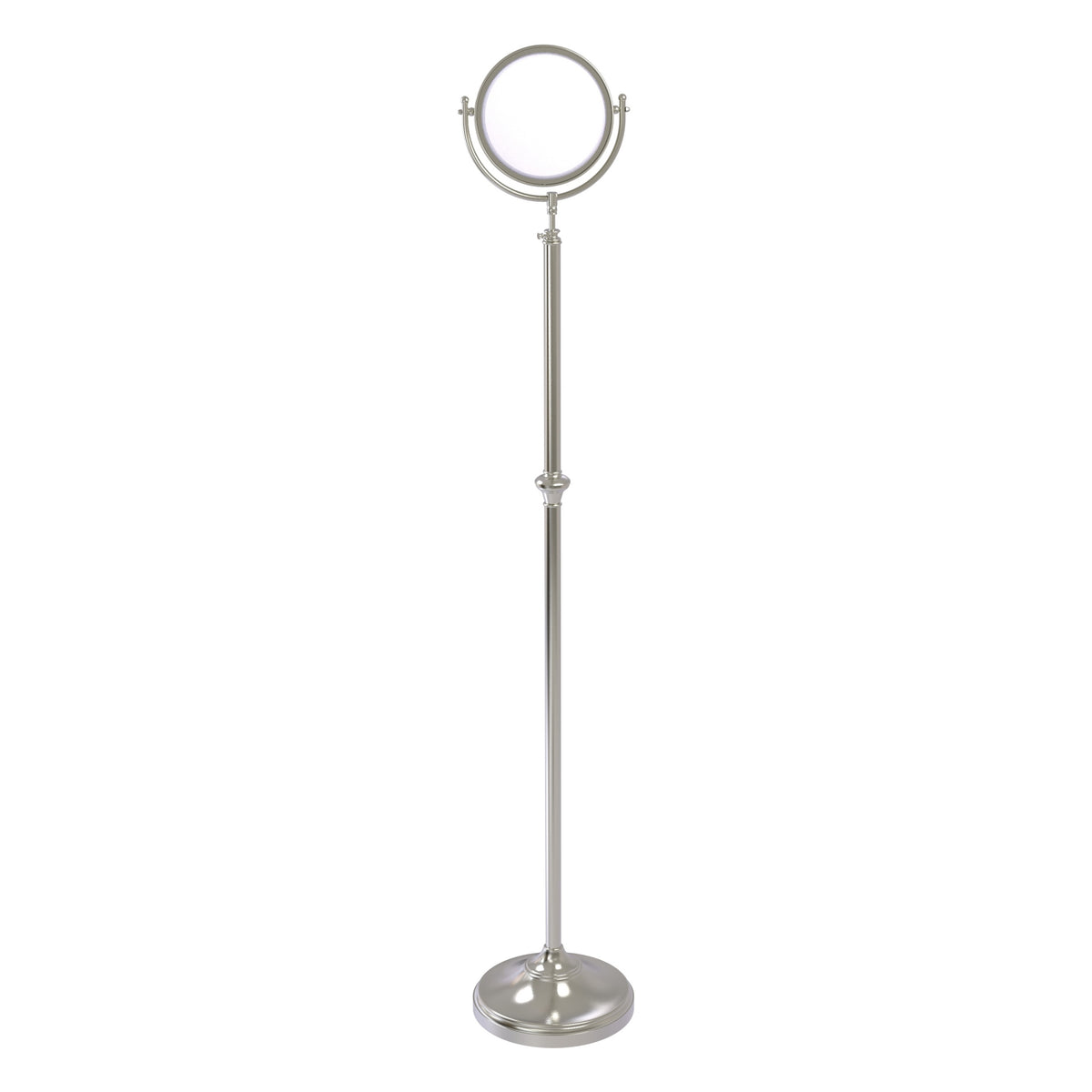 Adjustable Height Freestanding Make-Up Mirror 8 Inch Diameter
