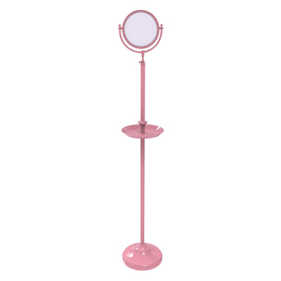 Freestanding Make-Up Mirror 8 Inch Diameter with Shaving Tray