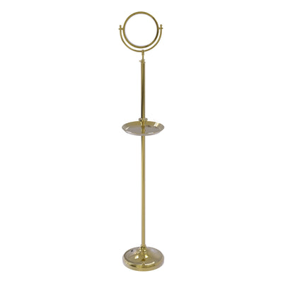 Freestanding Make-Up Mirror 8 Inch Diameter with Shaving Tray