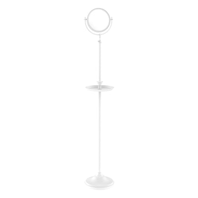 Freestanding Make-Up Mirror 8 Inch Diameter with Shaving Tray