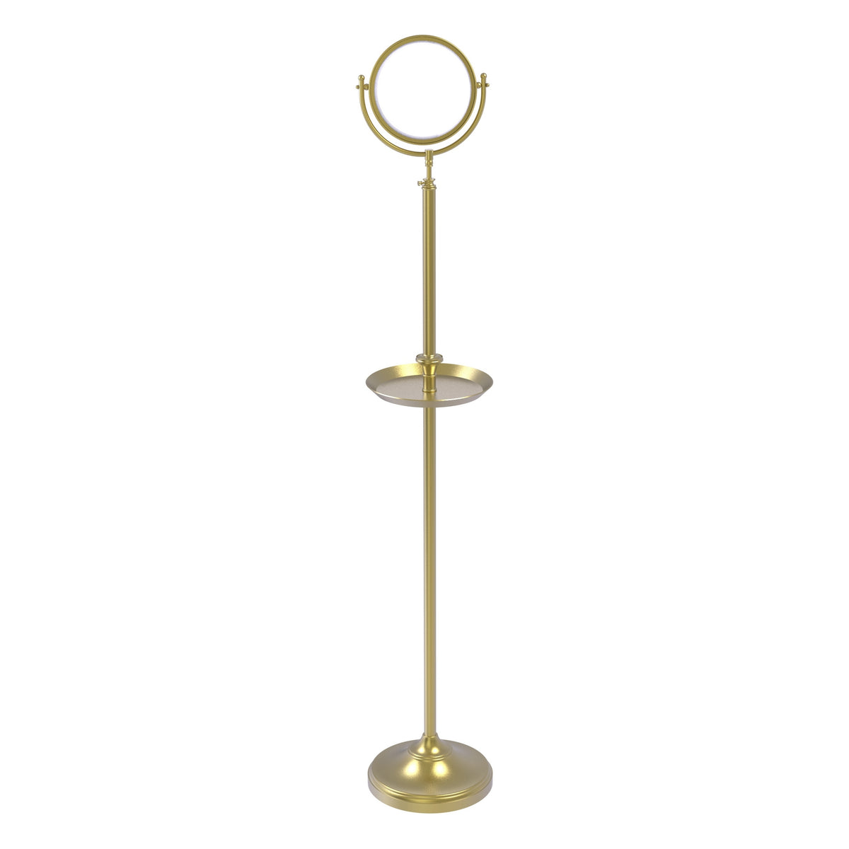 Freestanding Make-Up Mirror 8 Inch Diameter with Shaving Tray