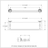 Dottingham Collection Single Glass Shelf with Gallery Rail