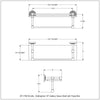 Dottingham Collection Gallery Rail Glass Shelf with Towel Bar