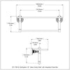 Dottingham Collection Glass Vanity Shelf with Integrated Towel Bar