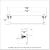 Dottingham Collection Glass Vanity Shelf with Integrated Towel Bar