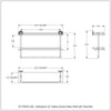Dottingham Collection Gallery Rail Double Glass Shelf with Towel Bar