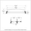 Dottingham Collection Two Tiered Glass Shelf with Integrated Towel Bar
