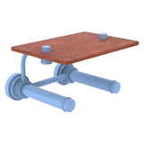 Dottingham Collection 2 Roll Toilet Paper Holder with Wood Shelf