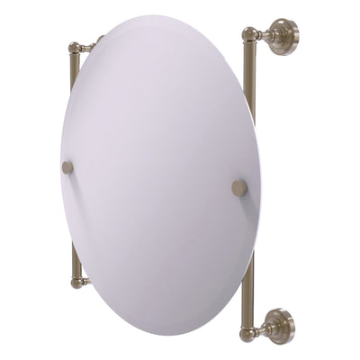 Dottingham Collection Round Frameless Rail Mounted Mirror