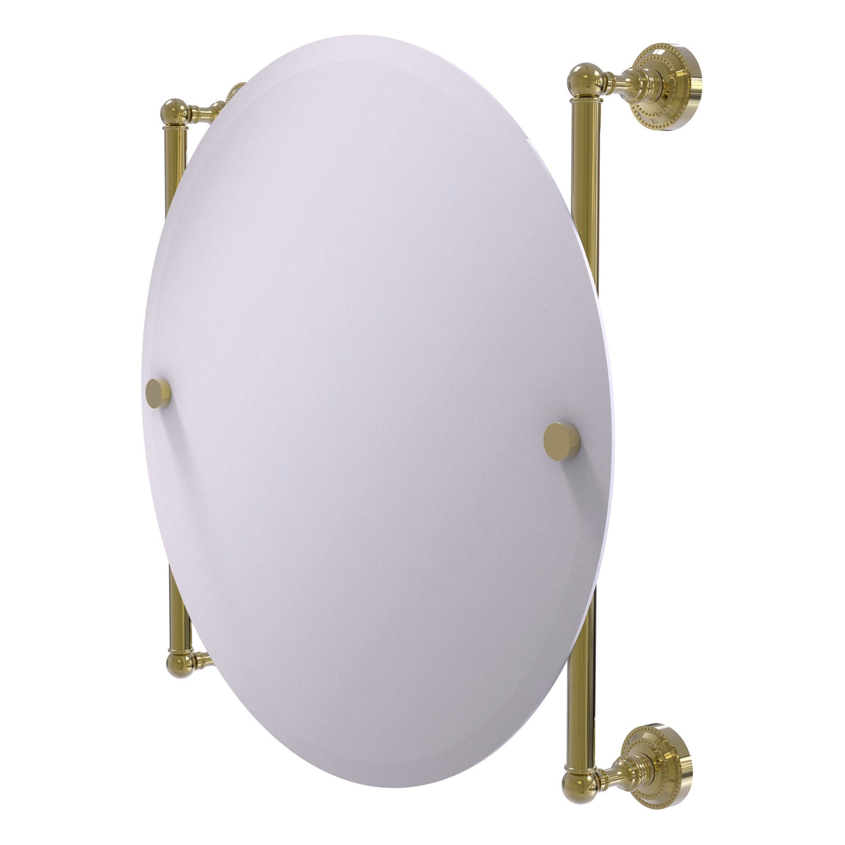 Dottingham Collection Round Frameless Rail Mounted Mirror