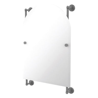 Dottingham Collection Arched Top Frameless Rail Mounted Mirror