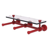 Dottingham Collection Horizontal Reserve 3 Roll Toilet Paper Holder with Glass Shelf
