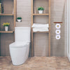 Dottingham Collection 3 Roll Toilet Paper Holder with Wood Shelf