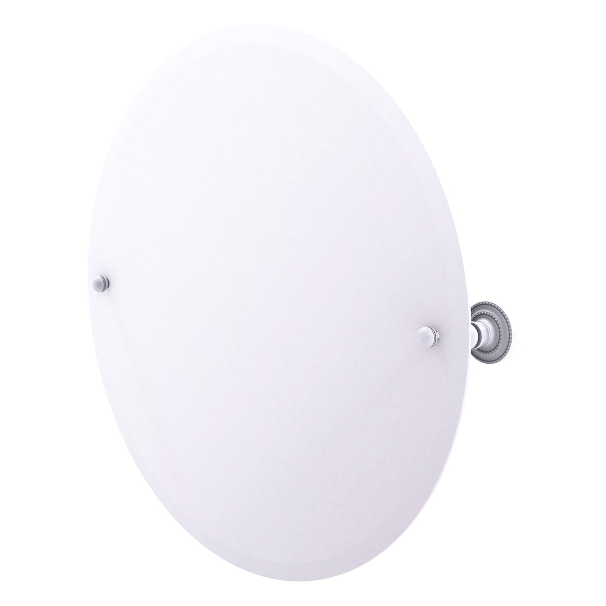 Frameless Round Tilt Mirror with Beveled Edge