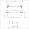 Fresno Collection Glass Shelf with Vanity Rail