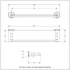Fresno Collection Glass Shelf with Vanity Rail