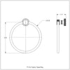 Foxtrot Collection 6 Inch Round Towel Ring - Solid Brass Wall Mount