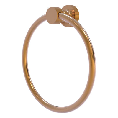 Foxtrot Collection 6 Inch Round Towel Ring - Solid Brass Wall Mount