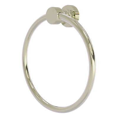 Foxtrot Collection 6 Inch Round Towel Ring - Solid Brass Wall Mount