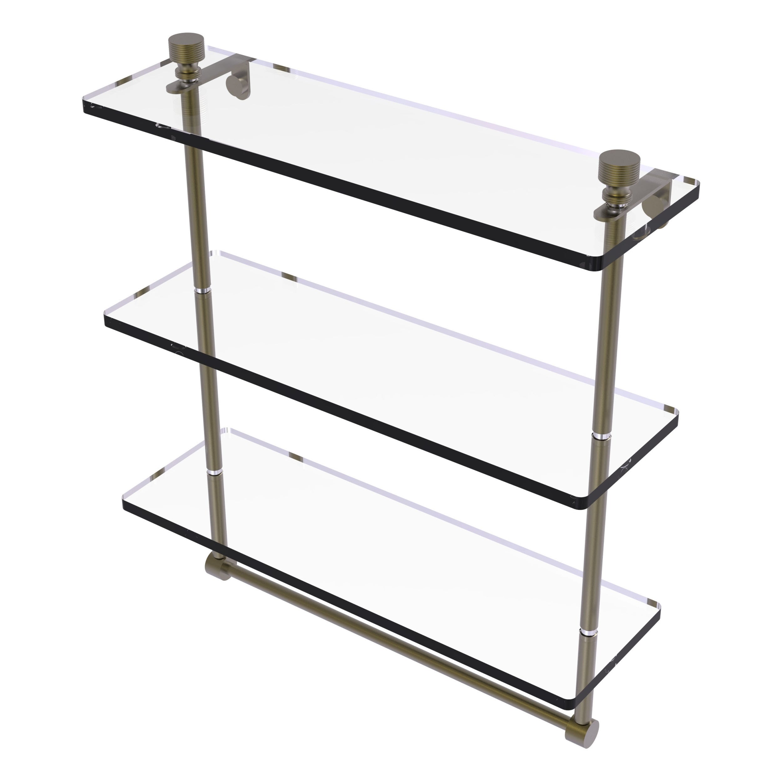 Allied Brass Foxtrot Collection Glass Shelf with Towel Bar