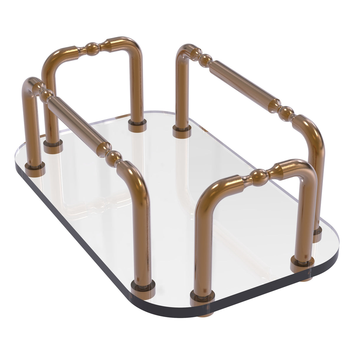 Vanity Top Glass Guest Towel Tray
