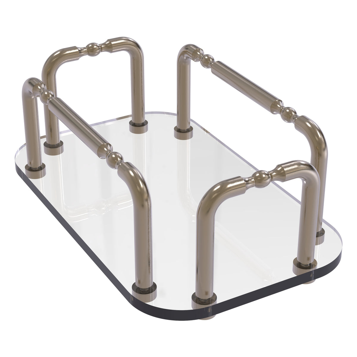 Vanity Top Glass Guest Towel Tray