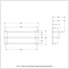 Three Tier Hotel Style Towel Shelf with Drying Rack