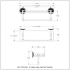 Monte Carlo Collection Gallery Rail Glass Shelf with Towel Bar