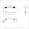 Monte Carlo Collection Double Glass Gallery Rail Shelf with Towel Bar