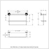 Monte Carlo Collection Double Glass Gallery Rail Shelf with Towel Bar