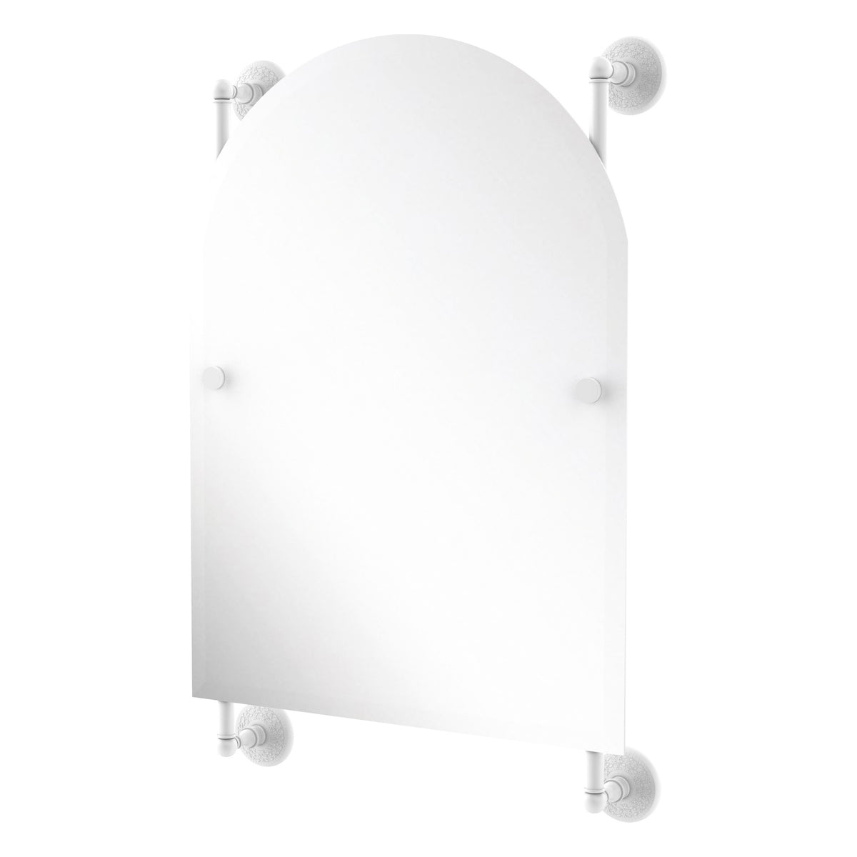 Monte Carlo Arched Top Frameless Rail Mounted Mirror