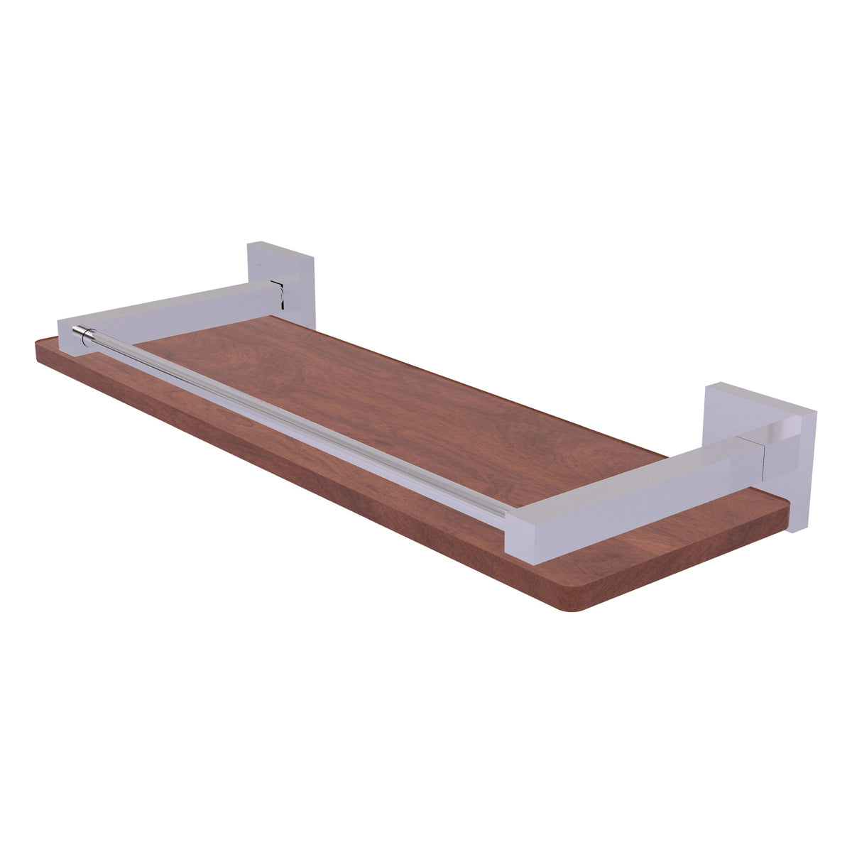 Montero Collection Solid IPE Ironwood Shelf with Gallery Rail